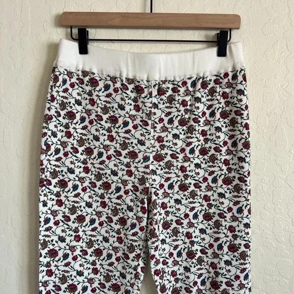 Sundance Floral Waffle Thermal Pajama Set Long Henley Shirt Jogger Pants Medium - Picture 8 of 11